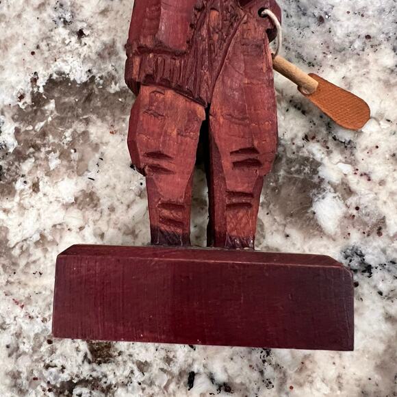 Hand Carved Gaucho Wood Sculpture from Australia - 9in tall - Picture 9 of 9